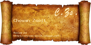 Chovan Zsolt névjegykártya